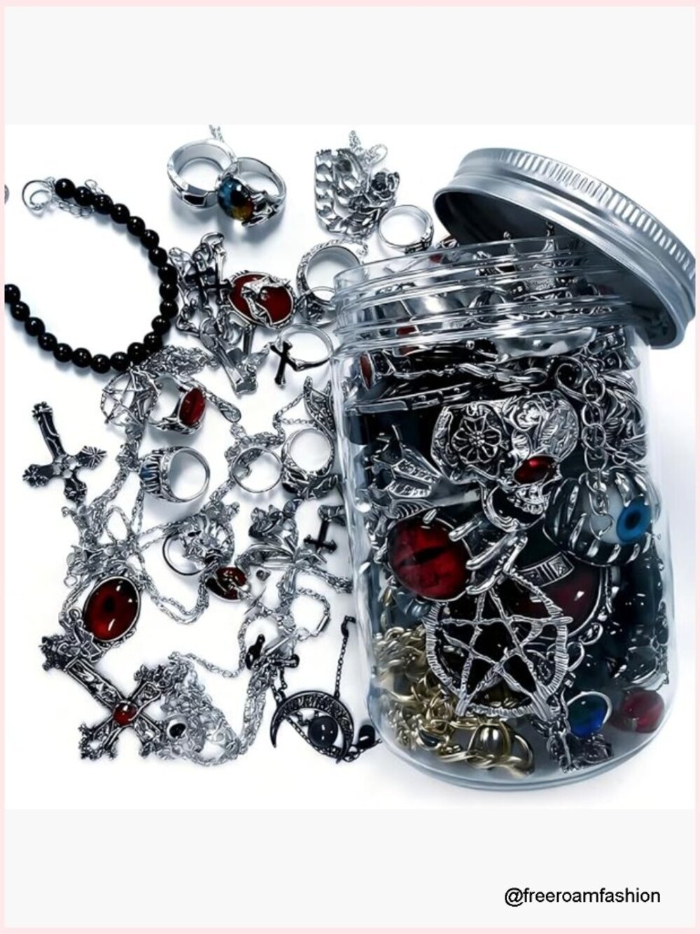 Gothic Mystery Jewelry Jar 33-35 Pieces Surprise Box